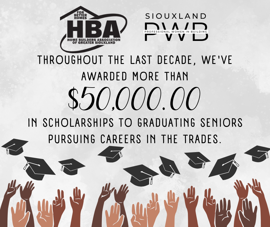 Throughout the last decade, we've awarded more than $50,000 in scholarships to graduating high school seniors pursuing careers in the trades. 